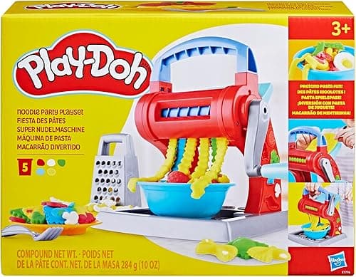 Play-Doh Makaronowe Szaleństwo to zabawka dla dzieci w wieku od 3 lat, z nietoksyczną ciastoliną Play-Doh w 5 kolorach