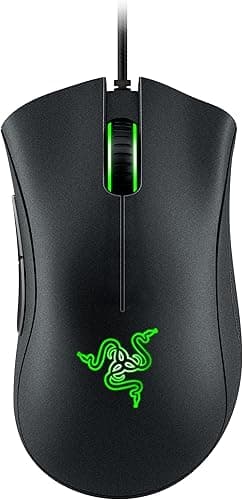 Razer DeathAdder Essential (2021) - przewodowa mysz dla graczy (czujnik optyczny, 6400 DPI, 5 programowalnych przycisków, ergonomiczna obudowa) Czarny