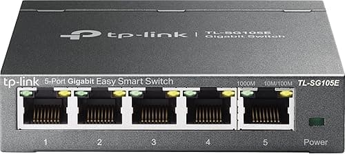 Tp-Link TL-SG105E, Przełącznik Sieciowy, 5-portowy, Czarny