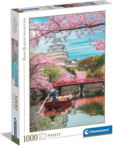 Clementoni Collection-Himeji Castle in Spring-1000 Piece-Puzzle, Pionowy, Zabawa Dla Dorosłych, Made Italy, Wielobarwny, 39819