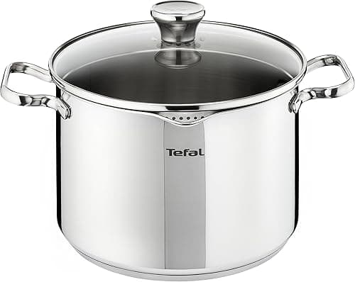 Tefal A705A8 Duetto Zestaw Garnków ze Stali Nierdzewnej, 7-Częściowy, Nadaje się do Płyt Indukcyjnych, Nadaje się do Mycia w Zmywarce, Nadaje się do Piekarnika, z Wyjątkiem Pokrywy