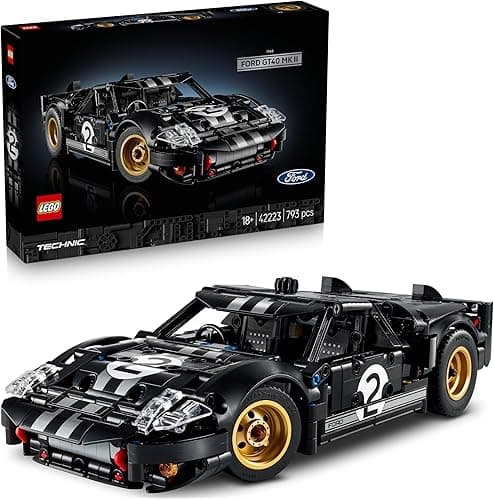LEGO Technic Samochód wyścigowy 1966 Ford GT40 MKII, zestaw konstrukcyjny dla dorosłych, model kolekcjonerski, pomysł na prezent dla mężczyzny, taty,...