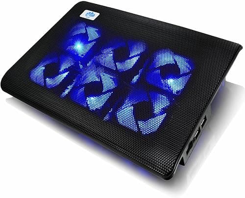 AABCOOLING NC70 - Podstawka chłodząca do Laptopa, Podkładka z 6 wentylatorami do Komputera Przenośnego, Chłodzenie Laptopa na USB, Stojak Cooler