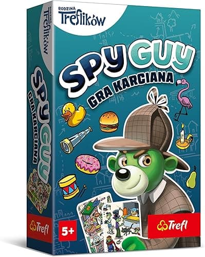Trefl - Spy Guy Gra Karciana - Kooperacyjna Gra Obserwacyjna, Kieszonkowa Gra Rodzinna, Szukanie Poszlak, dla Dorosłych i Dzieci od 5 lat