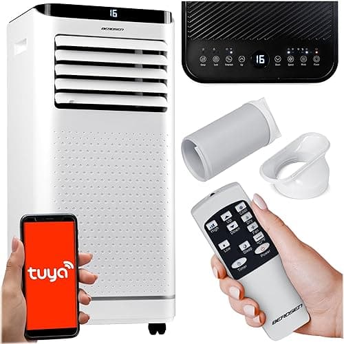 Berdsen Klimatyzator Przenośny 9000 BTU - 4w1 Wentylator Osuszacz Tryb Snu - Aplikacja Tuya Smart - Energooszczędny