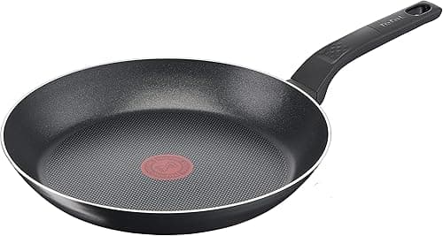 Tefal B55506 Easy Cook & Clean Patelnia 28 cm, powłoka Titanium Non Stick, wskaźnik Thermo-Signal, grube wytrzymałe dno, łatwe czyszczenie, bez ołowiu i kadmu, aluminium, czarny