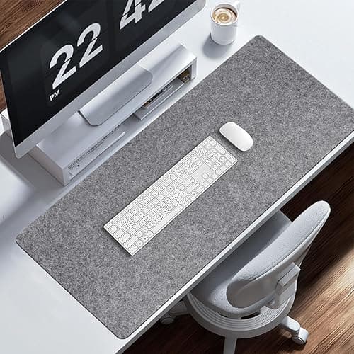 Podkładka na biurko, filcowa, 100 x 40 cm, antypoślizgowa mata na biurko, 100 x 40 cm, antypoślizgowa mata na biurko do biura i domu, na biurko (ciemnoszara), antypoślizgowa