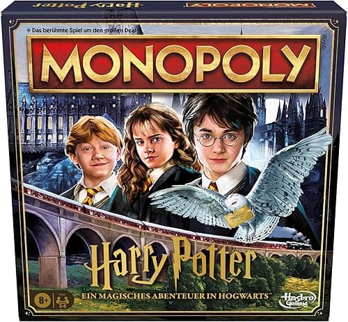 Hasbro Gaming Monopoly Harry Potter, klasyczna gra planszowa w magicznym wydaniu, odpowiednia dla dzieci od 8 lat, dla fanów magii