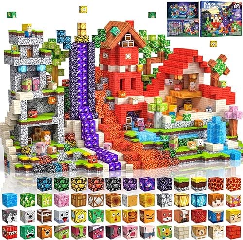 Klocki Magnetyczne 220 PCS 2CM, 3+ Zabawki sensoryczne STEM Montessori, Magnetyczne Klocki dla 3 4 5 6 7 8 9 10 11 12 8-12 lat Chłopcy i dziewczynki Prezenty urodzinowe