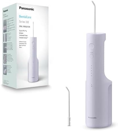 Panasonic Series 300 Irygator do jamy ustnej EW-DJ26-V303, Irygator do Zębów, 200 ml, IPX7, 2 Dysze, 5 Ustawień Ciśnienia, Akcesoria Podróżne, Fioletowy