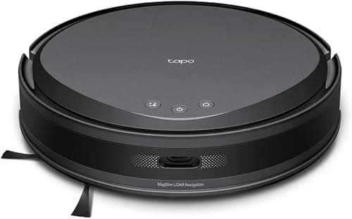 TP-Link Tapo RV20 Max – Robot sprzątający z mopem, 5300Pa, ultra-smukły (83 mm), nawigacja LiDAR, 5 poziomów ssania, 3 poziomy mopowania, 180 min pracy, sterowanie aplikacją i głosem, mapowanie pięter