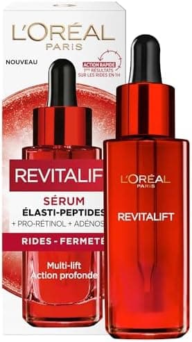 L'Oréal Paris Szybkie działanie, przeciwstarzeniowe serum do twarzy, przeciwzmarszczkowe, ekstra fermentowane i tonizujące, wzbogacone o adenozynę i włókno, do wszystkich rodzajów skóry, rewitalift