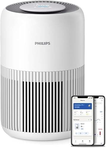 Philips Oczyszczacz powietrza serii 900, HEPA NanoProtect + filtr z węglem aktywnym, CADR 250 m³/h dla alergików 65 m², cichy, inteligentny i energooszczędny (AC0950/10)