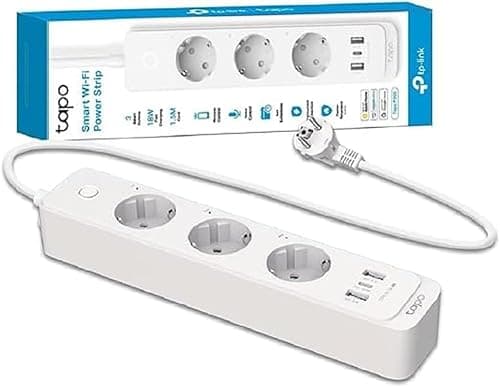TP-Link Tapo P300 | Inteligentna listwa zasilająca Wi-Fi z 3 gniazdkami i 3 portami USB | Monitorowanie energii | Indywidualne sterowanie | Kompatybilna z Alexa i Google Home