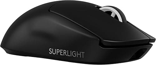 Logitech G PRO X SUPERLIGHT 2, bezprzewodowa mysz do gier, Pro-Grade mysz waga 60 g, 5 programowalnymi przyciskami, czujnikiem 44 tys. DPI, częstotliwość raportowania 8 kHz, USB-C, do PC/Mac - Czarny