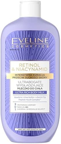Eveline Cosmetics Ultra-bogate mleczko do ciała z retinolem i niacynamidem – intensywne nawilżenie i balsam do ciała