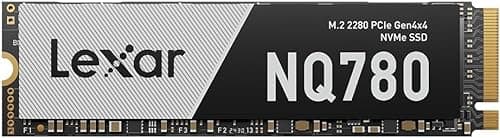 Lexar NQ780 M.2 SSD 2280 PCIe Gen 4x4 NVMe SSD 1TB Prędkość odczytu sekwencyjnego do 6000 MB/s1, prędkość zapisu sekwencyjnego do 2500 MB/s1