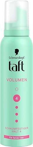 Schwarzkopf Taft Foam Volume (150 ml), stopień trwałości 4, pianka do włosów cienkich, pianka do włosów o dużej objętości, zapobiega uszkodzeniom suszarki bez klejenia, wegańska formuła