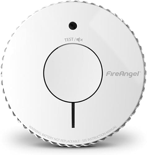 Fire Angel optyczny czujnik dymu Q-label – detektor dymu z wbudowaną baterią – czujka przeciwpożarowa wczesnego wykrywania – zamiennik dla ST-620