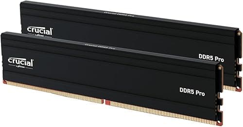 Crucial Pro DDR5 RAM 32 GB zestaw (2 x 16 GB) 6000 MHz, Intel XMP 3.0, pamięć komputera (PC) DDR5 32 GB RAM, CP2K16G60C48U5