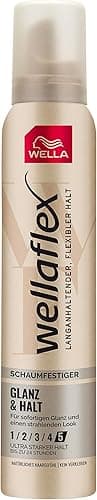 Wella flex Foam festiger Shine & Hold pianka do włosów zapewnia mocne trzymanie przez 24 godziny bez sklejania – przyjazna dla skóry głowy, formuła bez silikonu zapewnia więcej połysku włosów – z