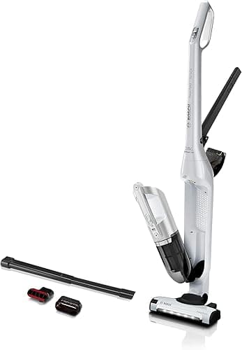 Bosch, Flexxo Gen2 Serie 4, 28 Vmax, 2w1, bezprzewodowy, bezworkowy, odkurzacz ręczny i pionowy, zintegrowane akcesoria, polar white metallic, BBH3ALL28