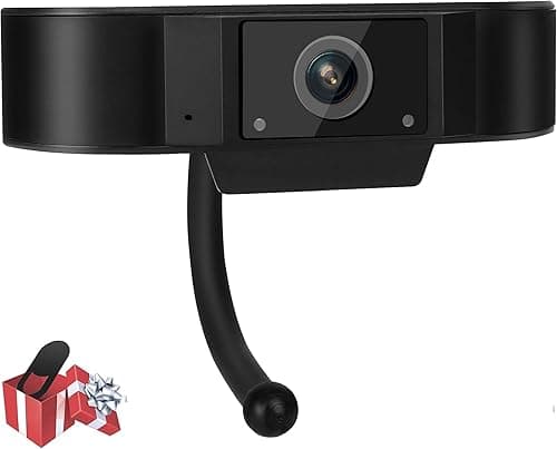 WIWACAM Kamera internetowa Full HD, 1080p, z mikrofonem, do komputera, laptopa, komputera stacjonarnego, MAC, USB Plug and Play, bezpieczna jakość do domowego biura i wideokonferencji, Zoom Webex