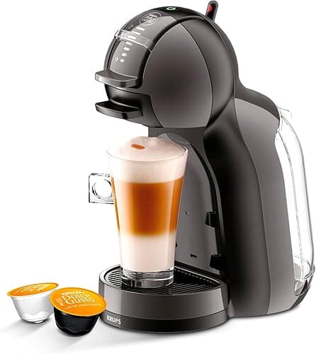Krups Nescafé Dolce Gusto Mini Me ekspres do kawy na kapsułki z ciśnieniem 15 barów, pojemność 0,8 l, zimne lub gorące napoje, Play&Select, Thermoblock, 35 rodzajów kawy, czarny, KP1238