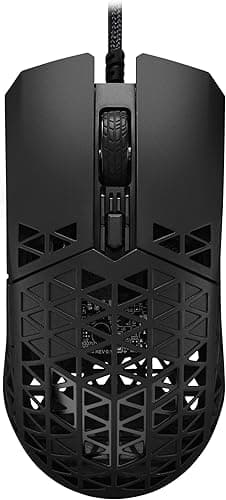 ASUS TUF Gaming M4 Air Wired Gaming Mouse, 16,000 DPI Sensor, 6 Programmable Buttons, Ultralight Air Shell, IPX6 water resistance, ASUS Antibacterial Guard, TUF Gaming Paracord, pure PTFE feet, Black