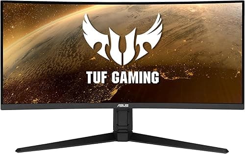 ASUS TUF Gaming VG34VQL1B Monitor – 34-calowy monitor WQHD (3440 x 1440), 165 Hz (powyżej 144 Hz), rozmycie w ekstremalnie niskim ruchu, FreeSync Premium, 1 ms (MPRT), zakrzywiony, DisplayHDR 400