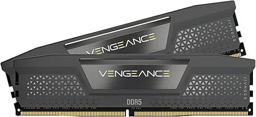 CORSAIR VENGEANCE DDR5 RAM 32GB (2x16GB) do 6000MHz CL30 AMD EXPO Kompatybilna Pamięć Komputerowa iCUE - Szary (CMK32GX5M2B6000Z30)